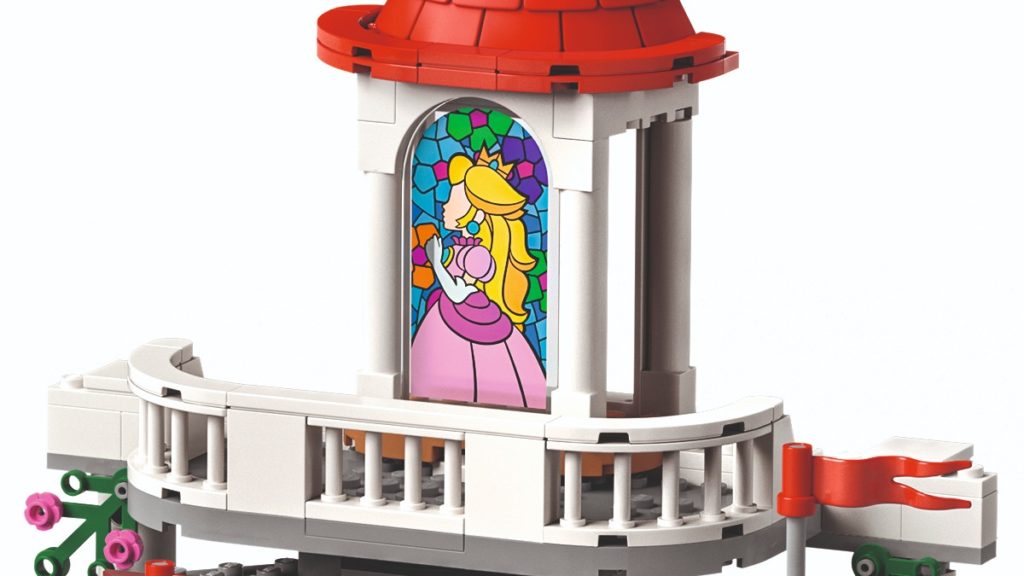 LEGO Super Mario 71408 Princess Peachs Castle stained glass window 1024x576