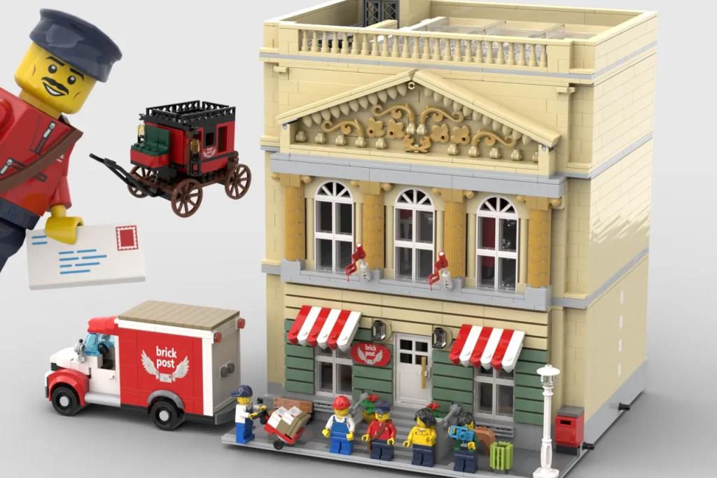 LEGO Ideas Modular Post Office in Neoclassical Style 1 1024x683