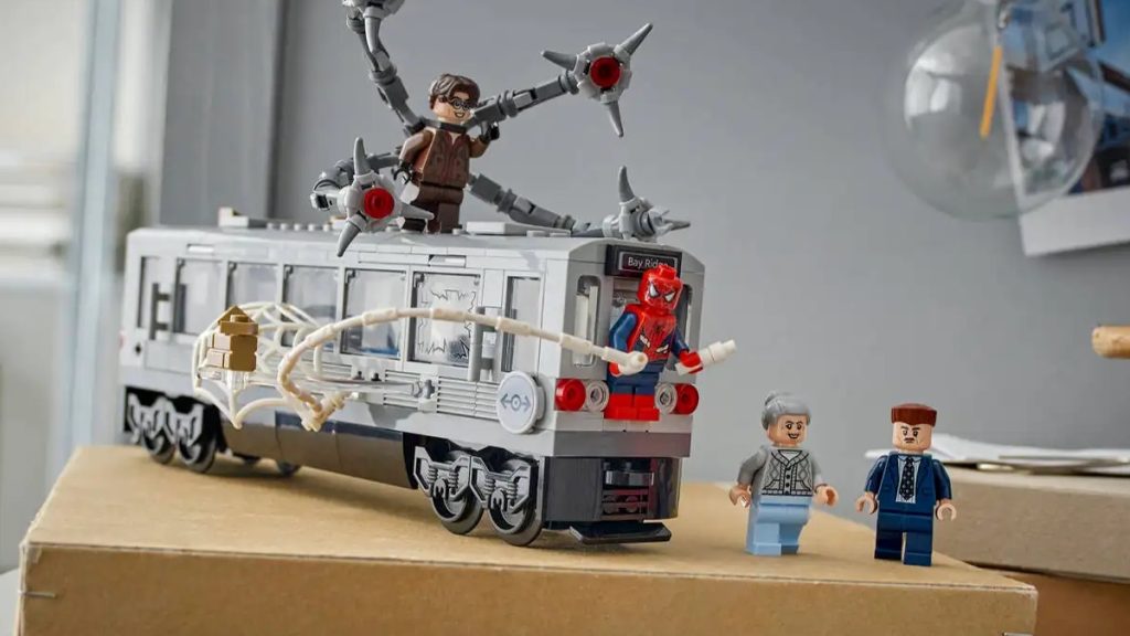 LEGO Marvel 76321 Spider Man vs. Doc Ock Subway Train Scene featured 1024x576